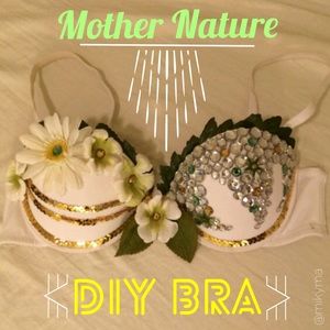 DIY Mother Nature Bejeweled Flower Bra