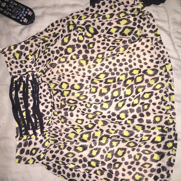 Leopard high waist skirt