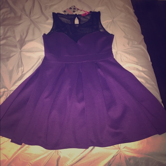 Boohoo skater dress with sheer top - size 12!
