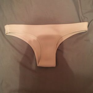 White neoprene cheeky bikini bottoms