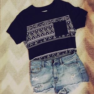 Black and White Printed T-Shirt