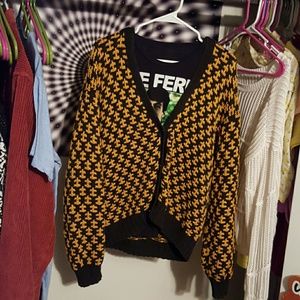 Mustard/gold anchor cardigan