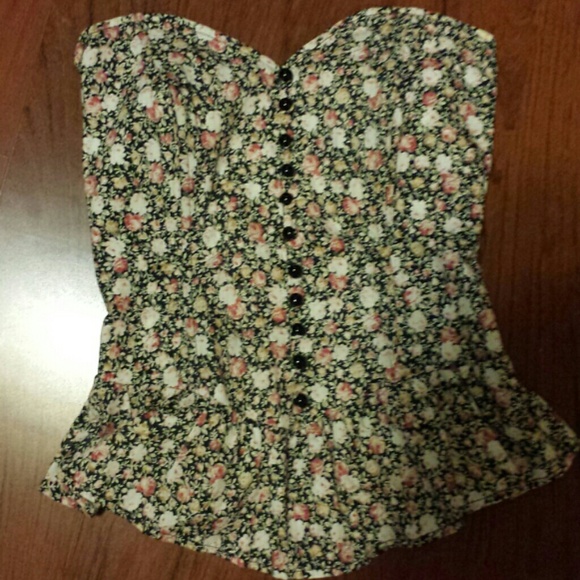 peplum tube top