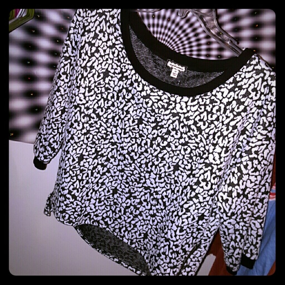 Black and white light sweater