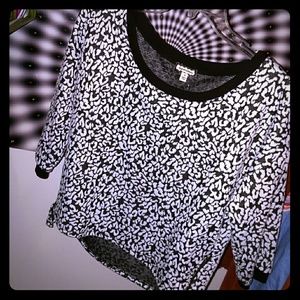 Black and white light sweater