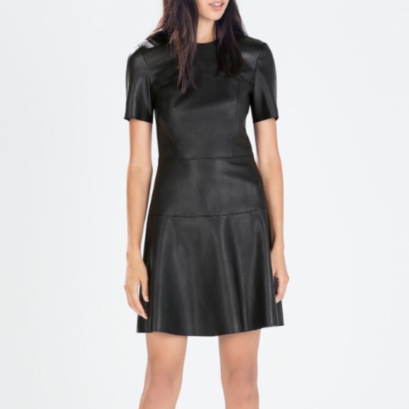 Zara Woman Vegan Leather Dress Size L