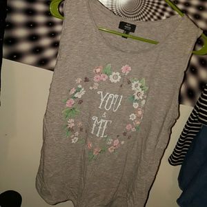 You + me flower shirt