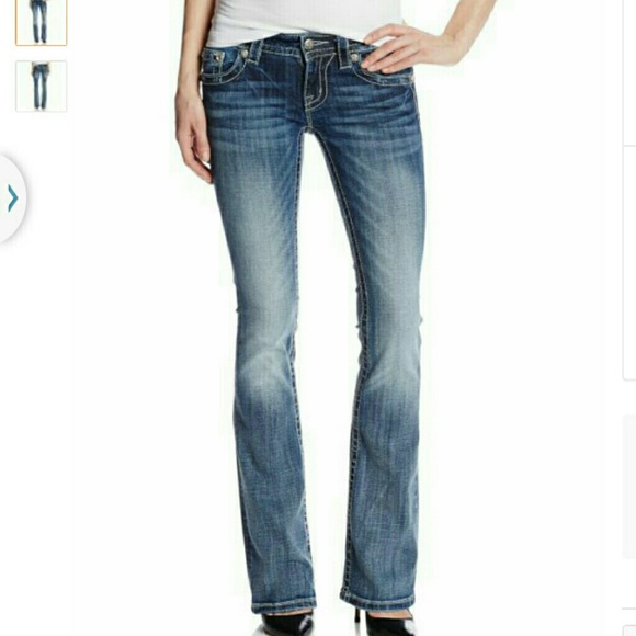 SOLD -NEW - MISS ME 'Puffy Cross' Bootcuts -SZ 27 - Picture 3 of 4