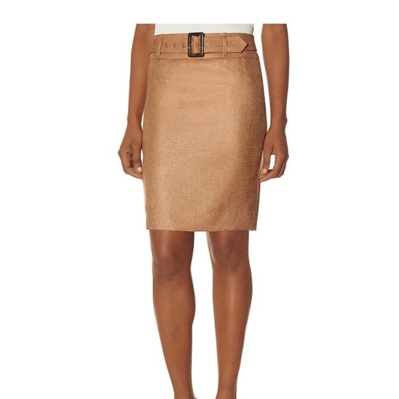 NWOT Limited Belted "burlap" Pencil Skirt CUTE!!! - Picture 1 of 3