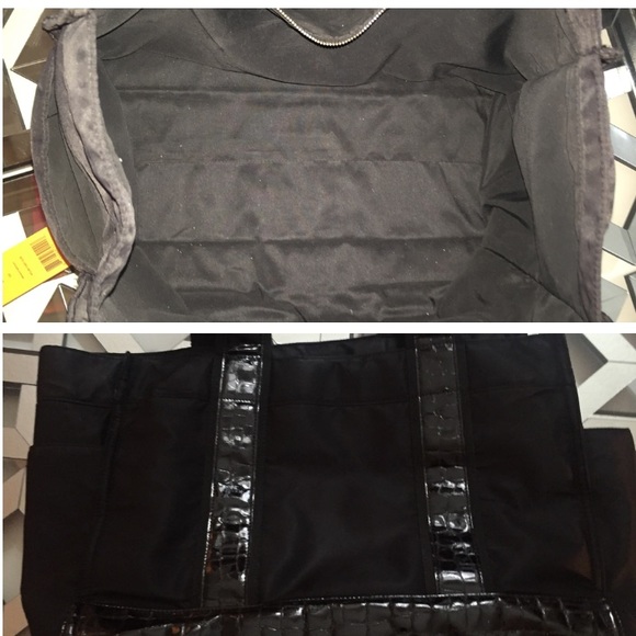 SOLD EUC Auth Tory Burch Metal Logo Tote - Picture 3 of 4