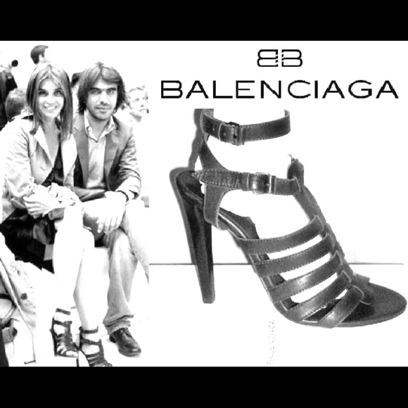 Balenciaga Shoes - 100% authentic black leather Balenciaga gladiator heels! Size 38