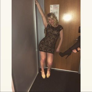 Macy's Tight nude and black Dress