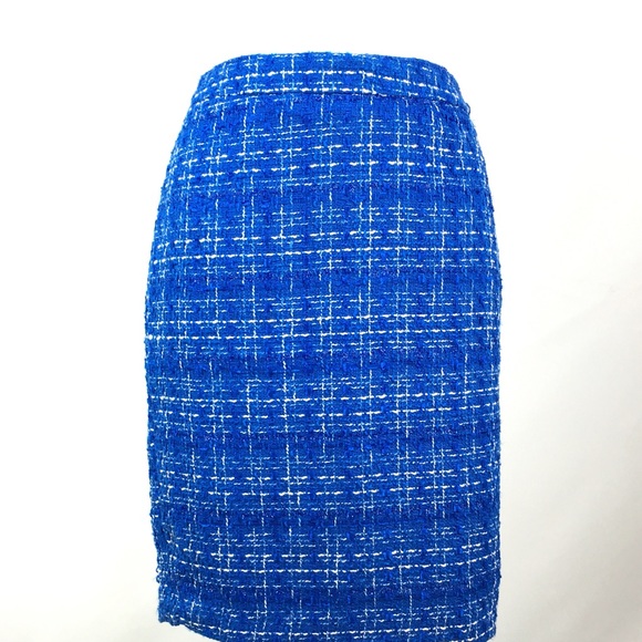 NWOT Blue Tweed Skirt - Picture 3 of 4