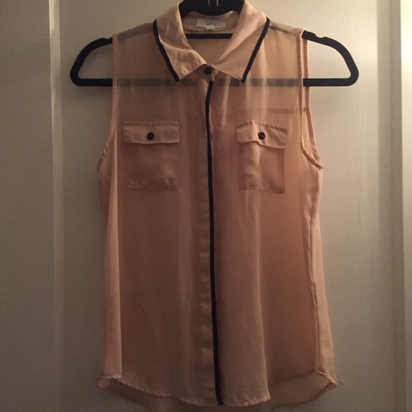 Sheer sleeveless blouse