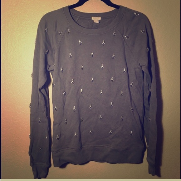 J crew rhinestone sweatshirt