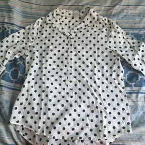 J Crew polka dot popover SALE!
