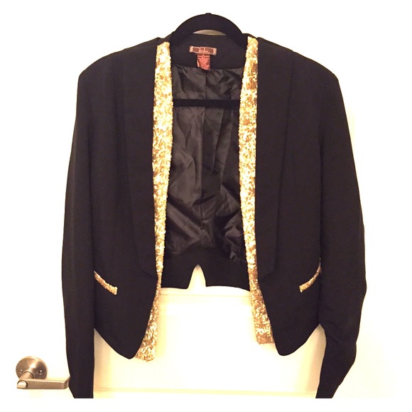 Black and gold blazer