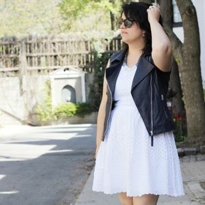 White eyelet dress