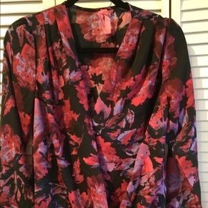 Eight Sixty asymmetrical floral top