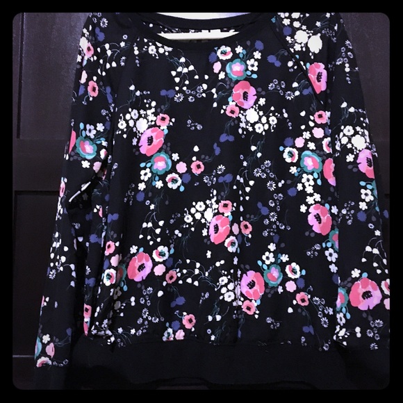 Lauren Conrad Black/Floral Top