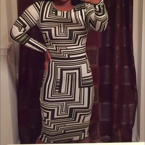Geometric Bodycon Dress
