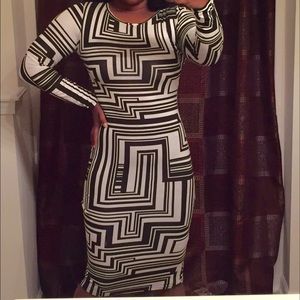 Geometric Bodycon Dress