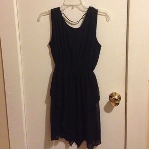 Black chiffon dress