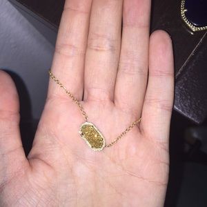 Kendra scott short gold drusy necklace!
