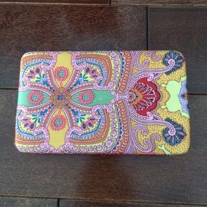 Pink paisley wallet
