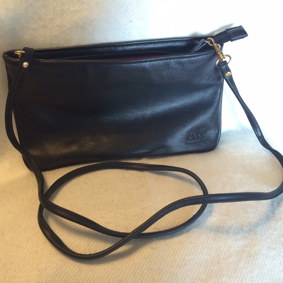 Anne Klein Genuine Leather Crossbody Clutch
