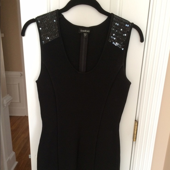 Bebe feather Bodycon dress