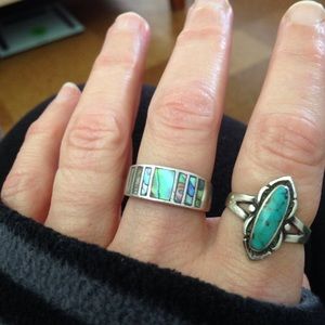 Two sterling silver rings bundle sz 7