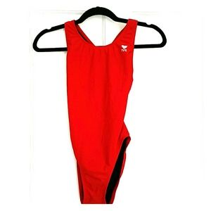 Red TYR bathing suit