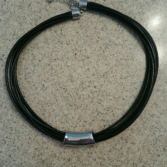 Black Leather Necklace