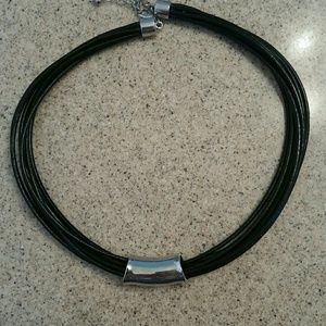 Black Leather Necklace