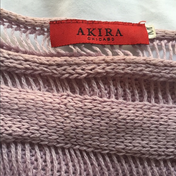 Akira soft pink knit crop top sweater - Picture 2 of 2