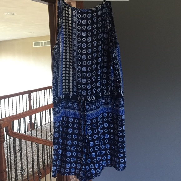 Blue patterned romper!