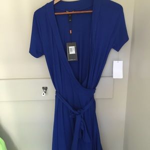 Isabella Oliver Maternity Blue Wrap Dress Size 4