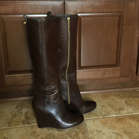 Tory Burch Wedge Boots Sz8