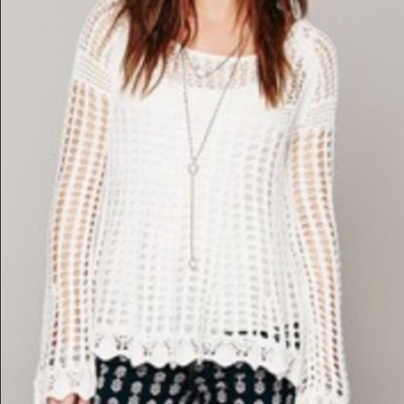 Free People crochet sweater
