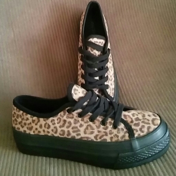 Animal print sneakers