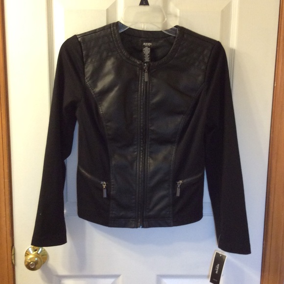 Alfani Jackets & Blazers - Black Pleather Jacket