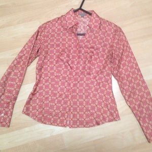 100% SILK paisley button up!!