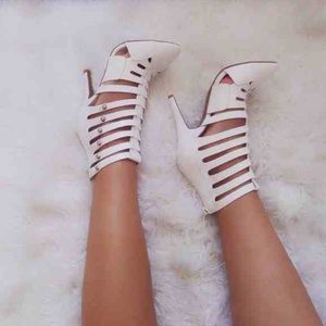 White Caged Shoes