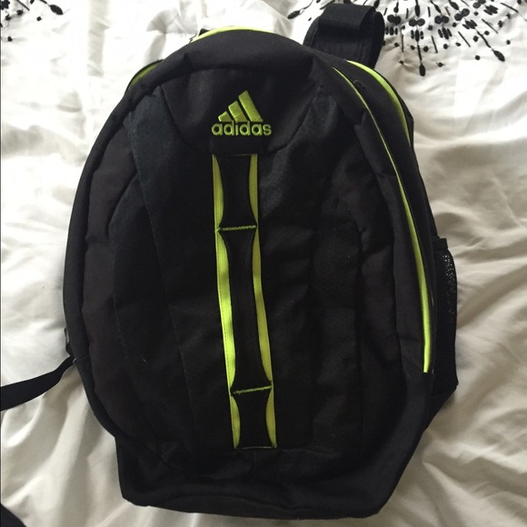 Neon green/black Adidas backpack