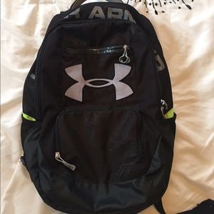 Neon green/black Under Armour backpack