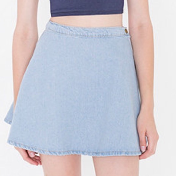 Denim circle skirt - medium stone wash indigo
