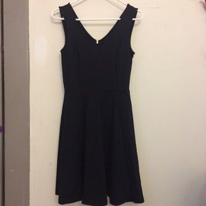 Little black dress with gold back zipper