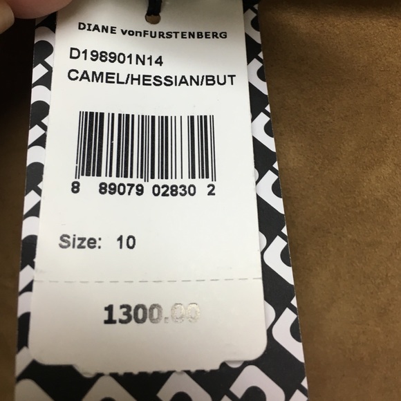 DVF tan suede wrap dress - Picture 4 of 5