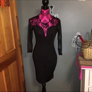 Lace black dress